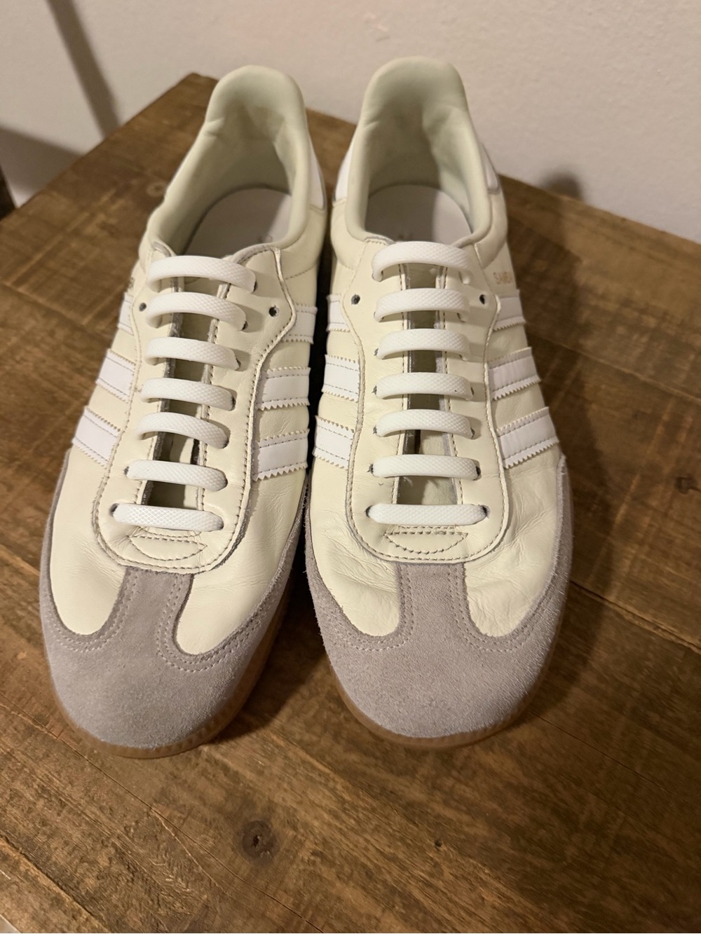 Adidas ivory and grey